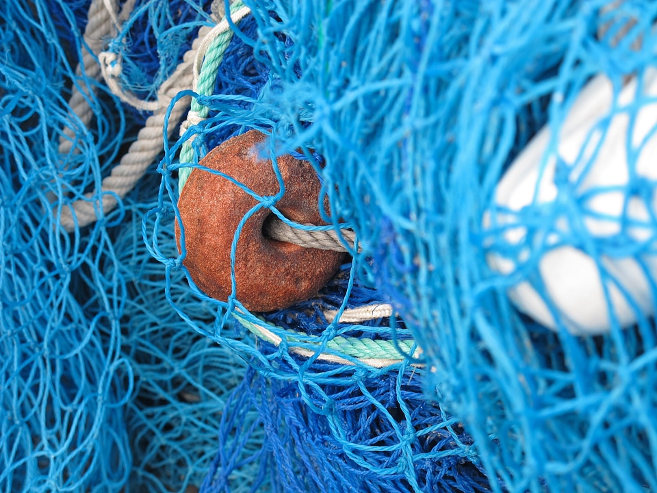 Fishing net web fishing