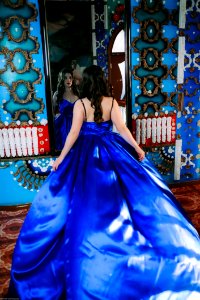 Blue Dress Gown Formal Wear photo