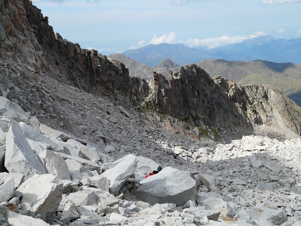 Scree pyrenees mountains
