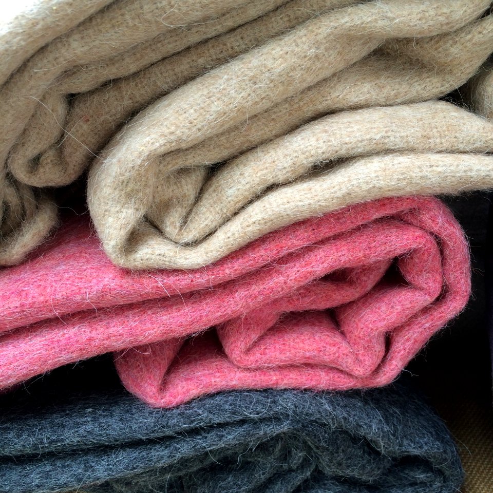 Pink Wool Textile Woolen