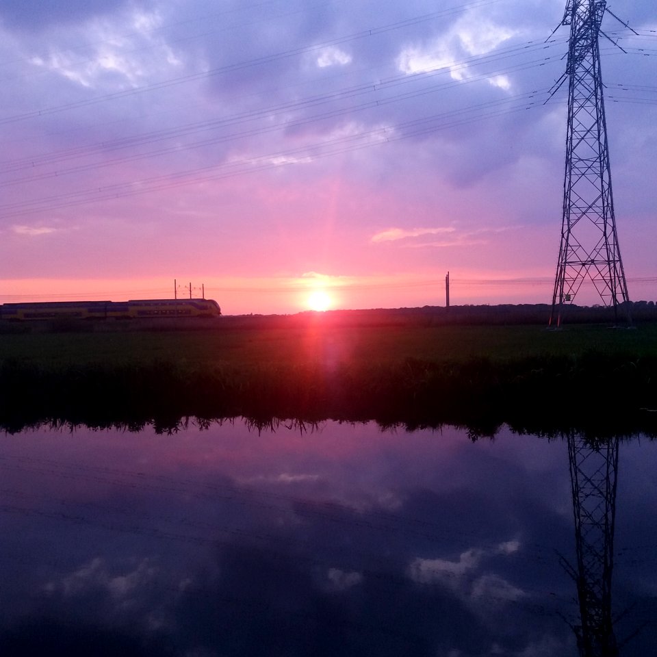 Reflection Waterway Sky Horizon