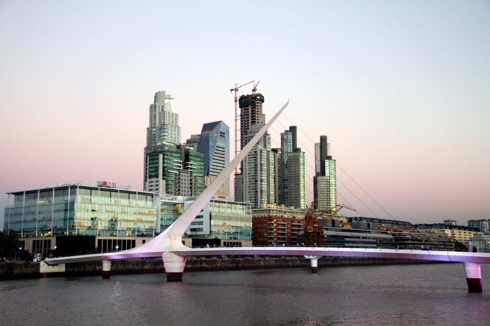 Metropolitan Area Bridge Skyscraper Skyline