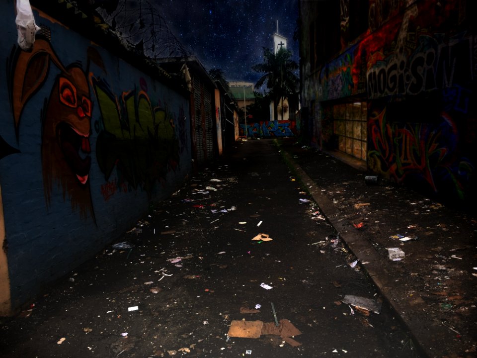 Alley Street Road Night
