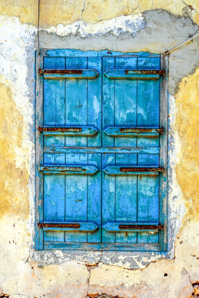 Blue Wall Window Modern Art