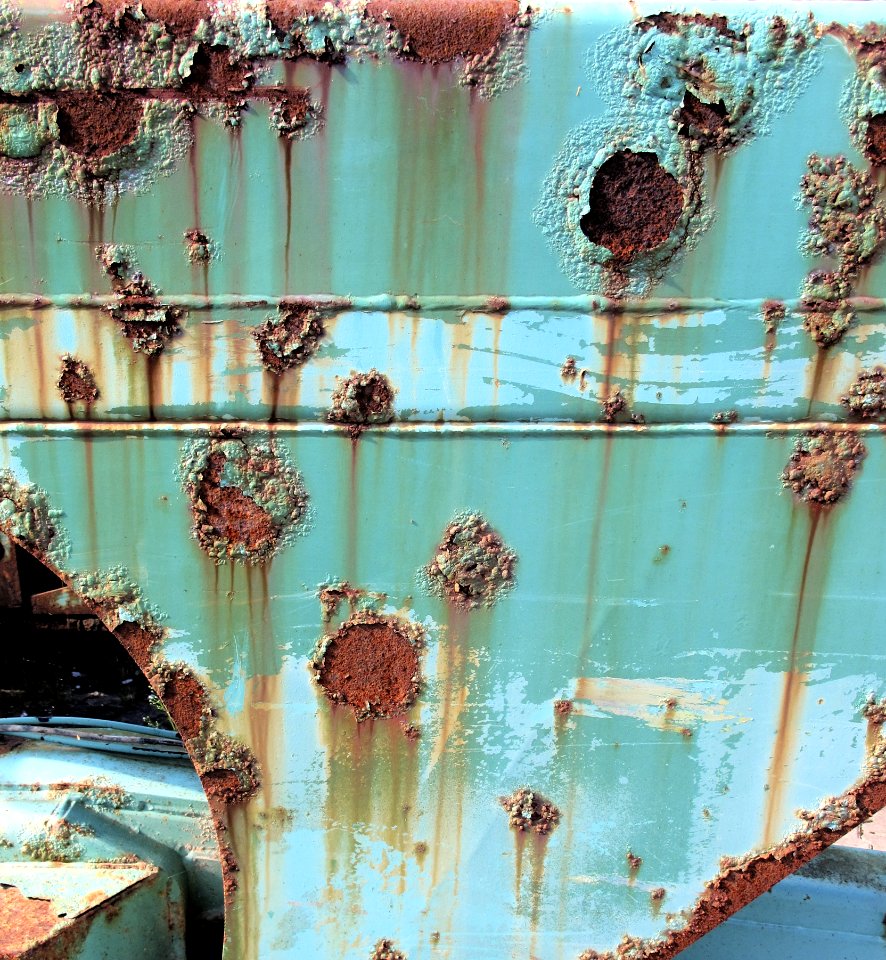 Water Wall Rust Window