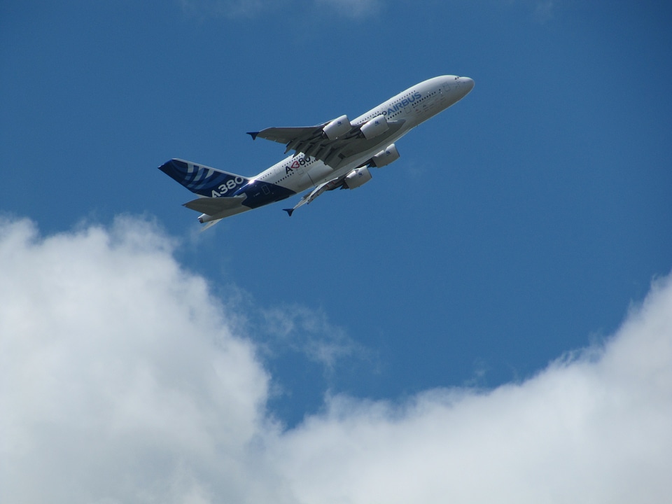 Flight flying passenger aircraft