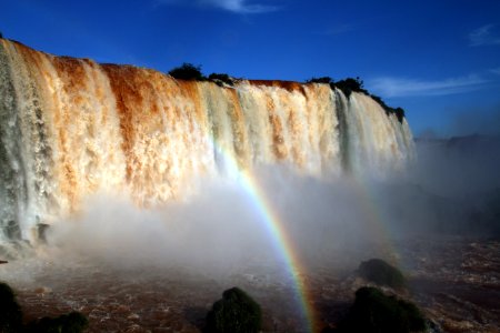 Waterfall Nature Body Of Water Rainbow photo