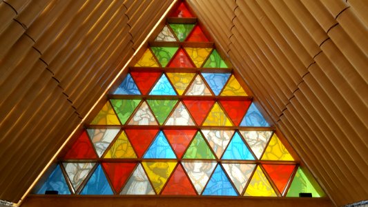 Stained Glass Glass Triangle Window photo