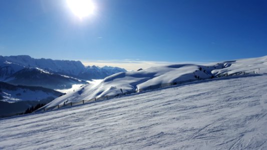 Piste Mountain Range Sky Mountainous Landforms photo