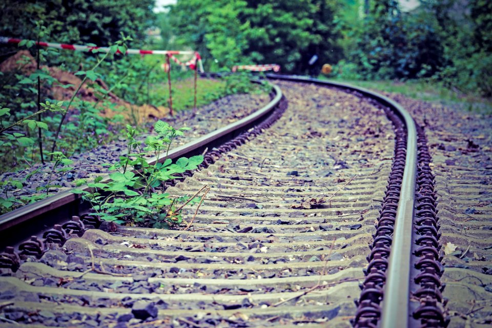 Track Path Rail Transport Grass