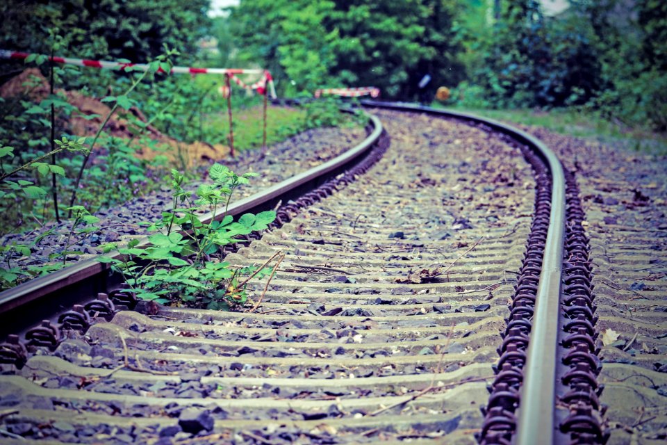 Track Path Rail Transport Grass photo