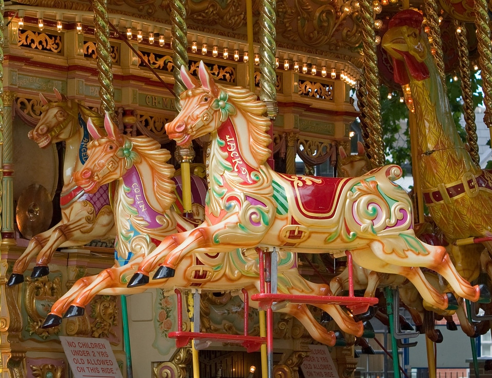 Fair ground merry-go-round photo