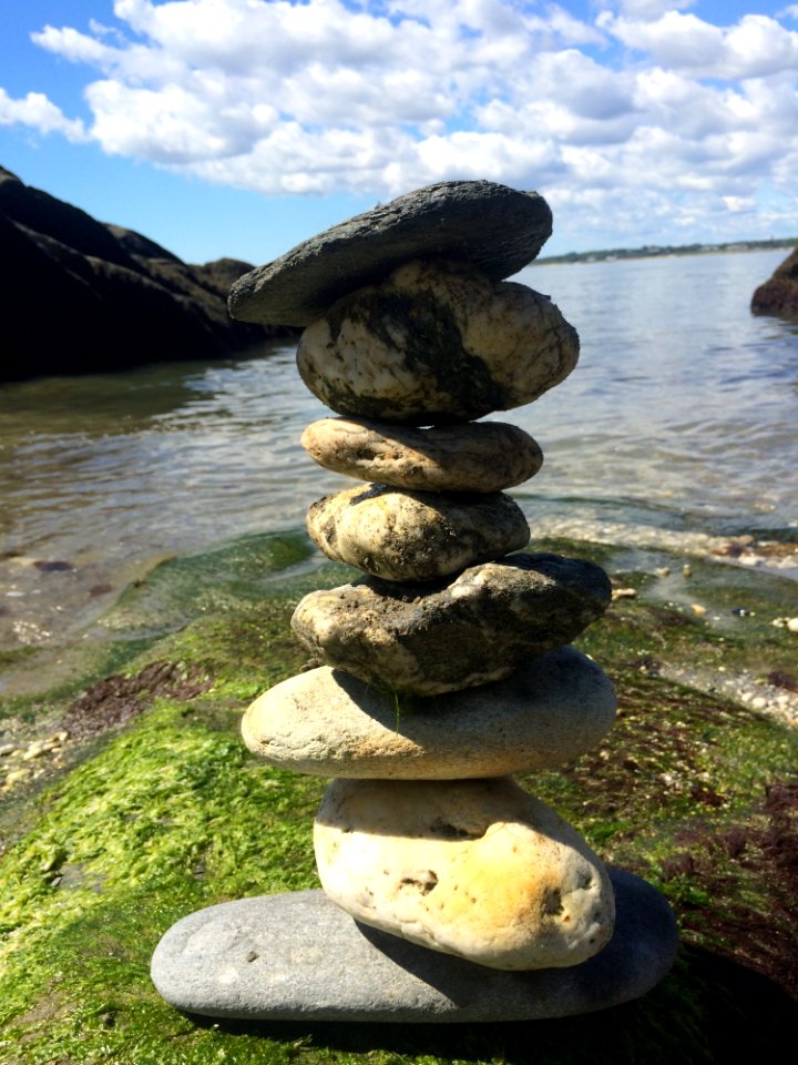 Rock Shore Water Sky