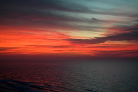 Sky Horizon Red Sky At Morning Afterglow