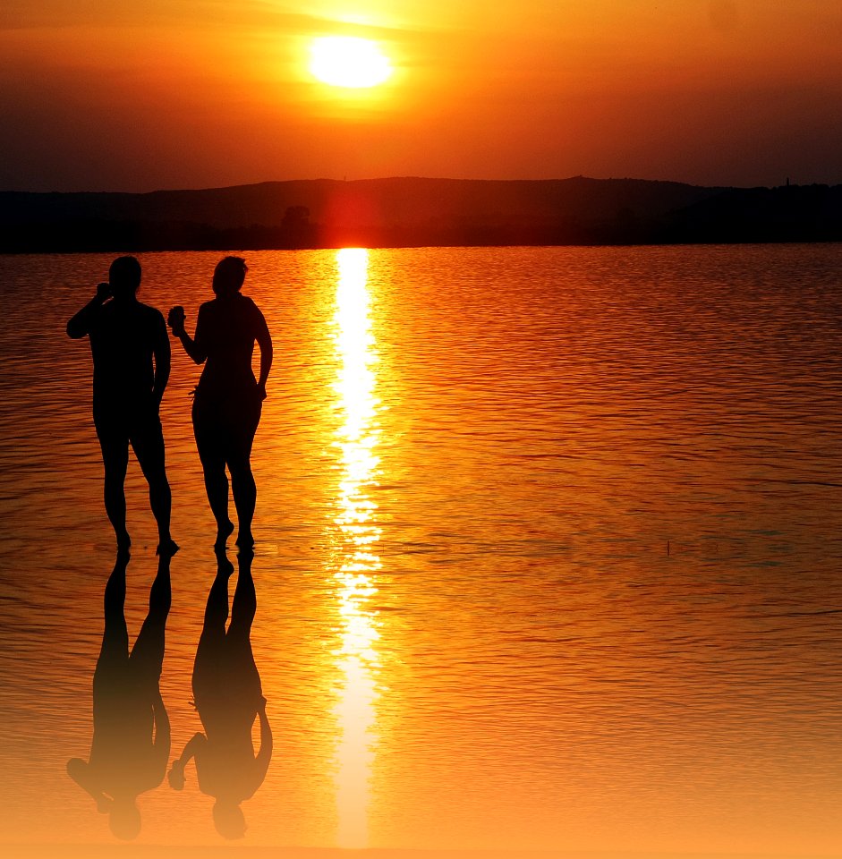 Sunset Sun Sea Water
