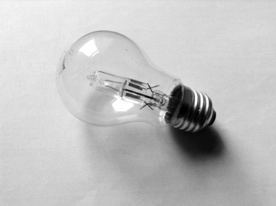 Black And White Monochrome Product Incandescent Light Bulb photo