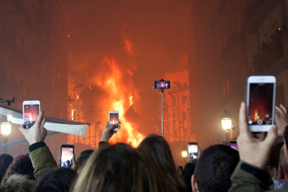 Fire Crowd Event Night