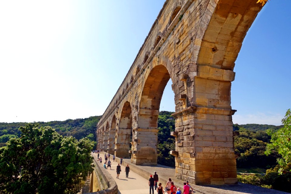 Historic Site Aqueduct Sky Archaeological Site
