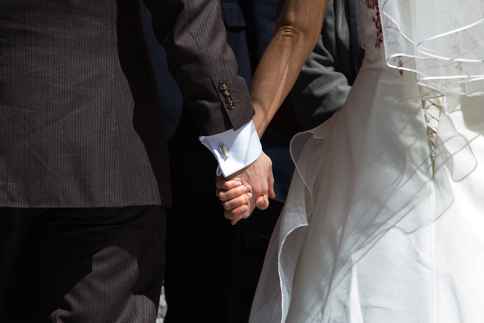 Man and woman in love bride