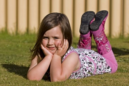 Grass Sitting Girl Leg