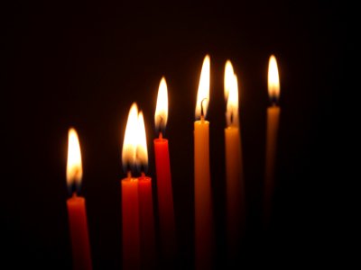 Candle Lighting Wax Darkness