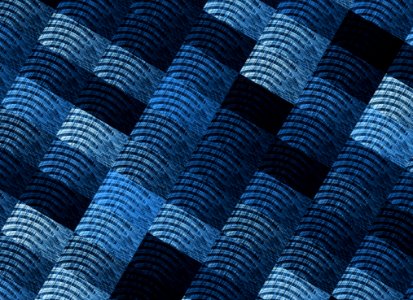 Blue Pattern Textile Line photo
