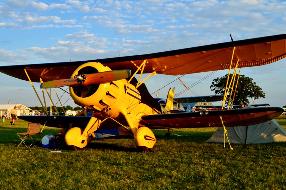 Aircraft Airplane Yellow Biplane