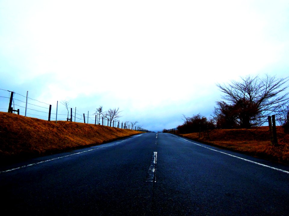 Road Sky Lane Asphalt