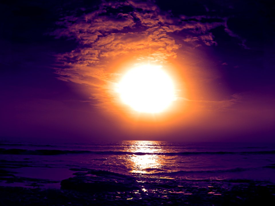 Horizon Sky Afterglow Sun