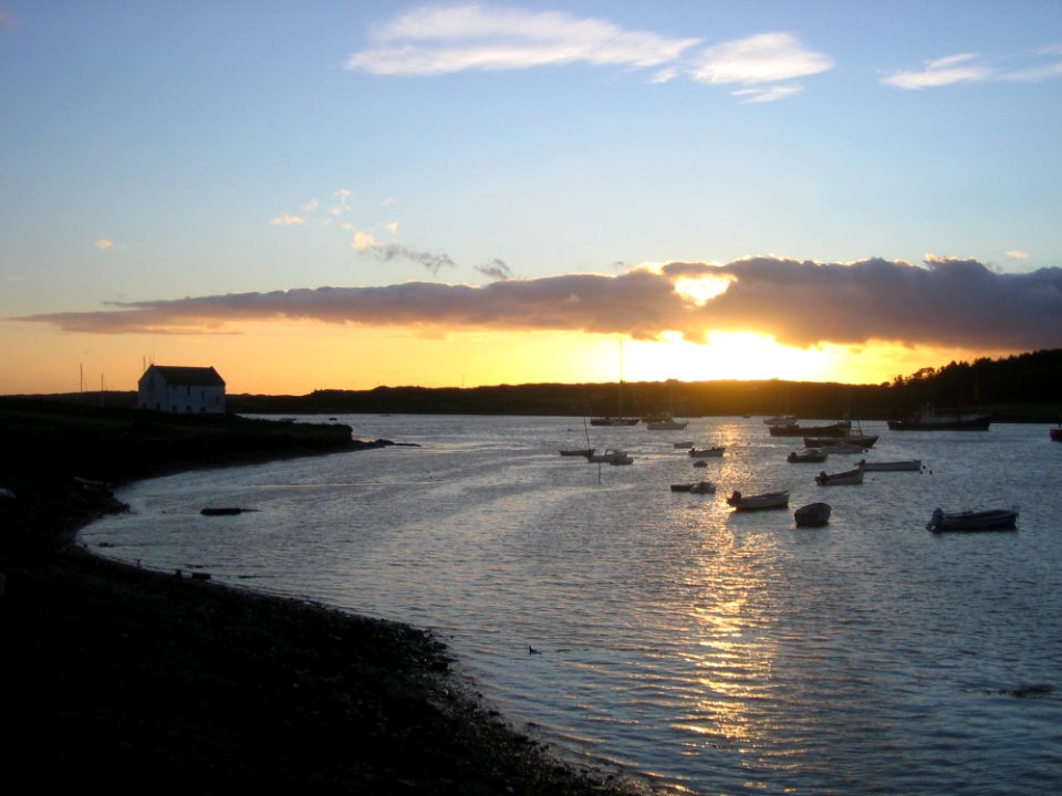 Sky Sunset Waterway Horizon