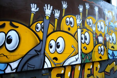 Yellow Art Graffiti Street Art photo