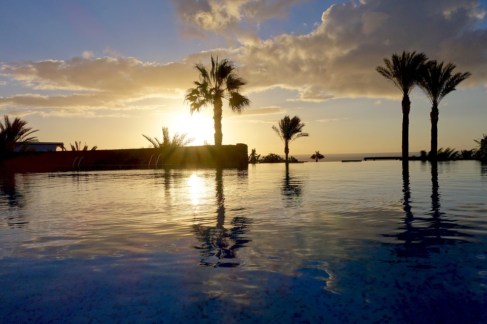 Hotel mood swimming pool