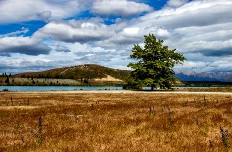 Cloud Sky Loch Grassland