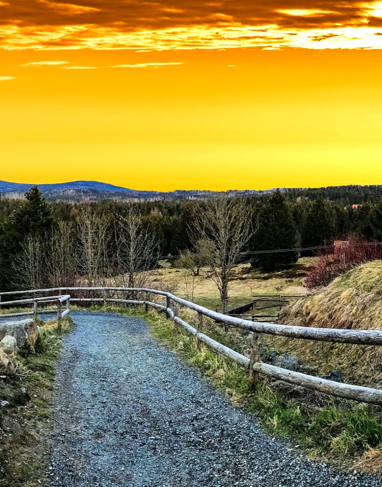 Sky Nature Yellow Road