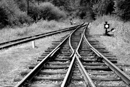 Track Rail Transport Black And White Transport photo