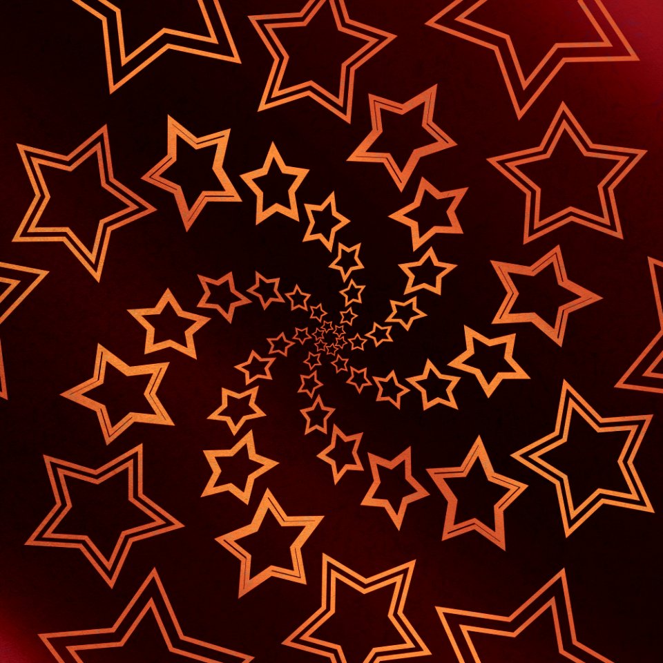 Orange Pattern Design Star