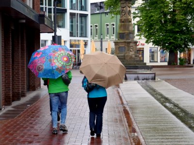 Umbrella Street Road Walking photo