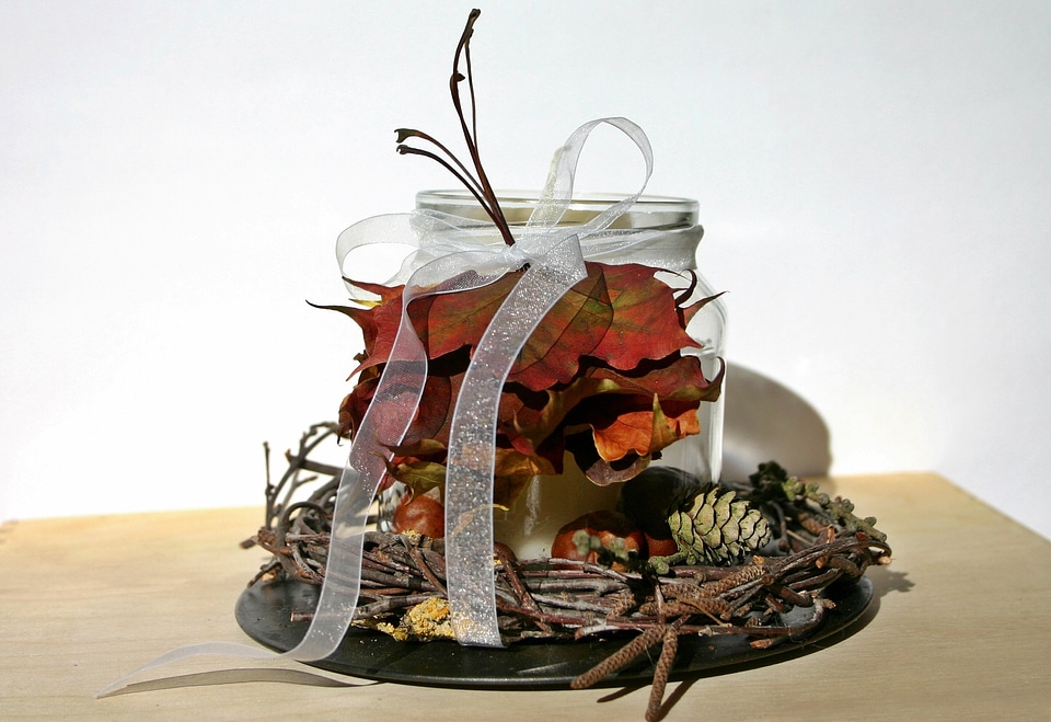 Brown autumn glass
