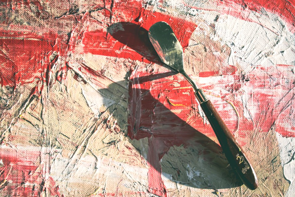 Red And White Paint Decor