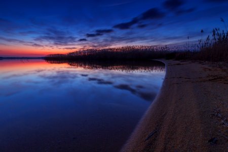 Sky Reflection Shore Horizon