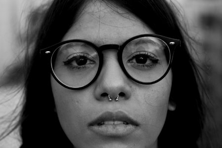 Closeup Photo Of Woman Wearing Eyeglasses