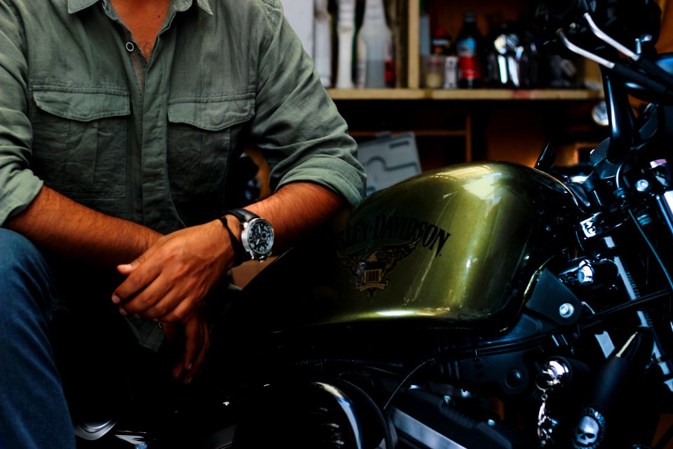 Gold And Silver Harley-davidson Motorcycle