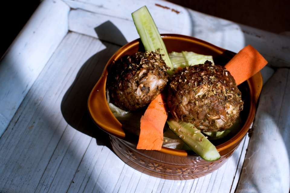 Mixed Vegetables Served On Brown Bowl
