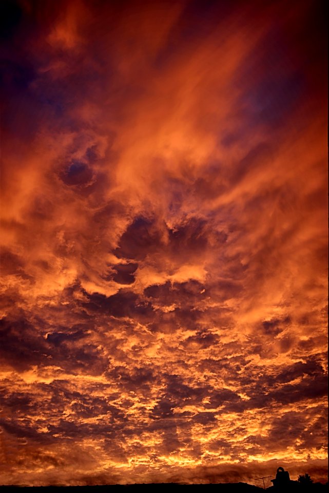 Low-angle Photography Of Clouds During Golden Hour