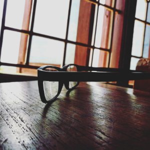 Eyeglasses With Black Frames photo