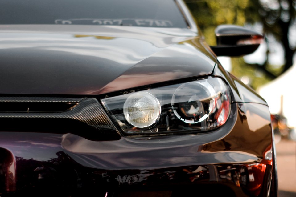 Close-Up Photography Of Headlight