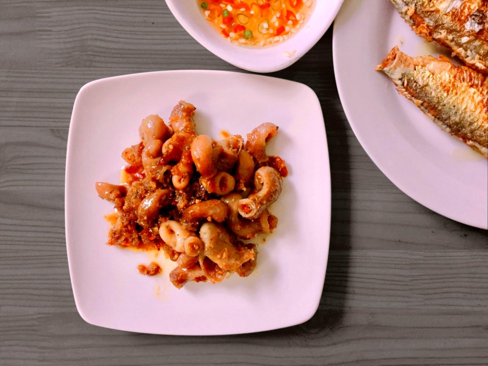 Cooked Pasta On White Ceramic Plate