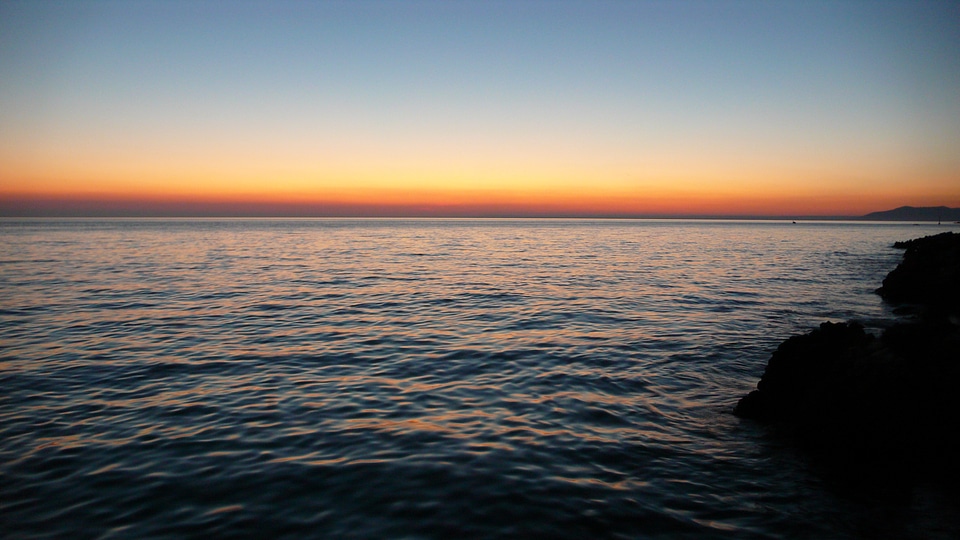 Abendstimmung water beach photo