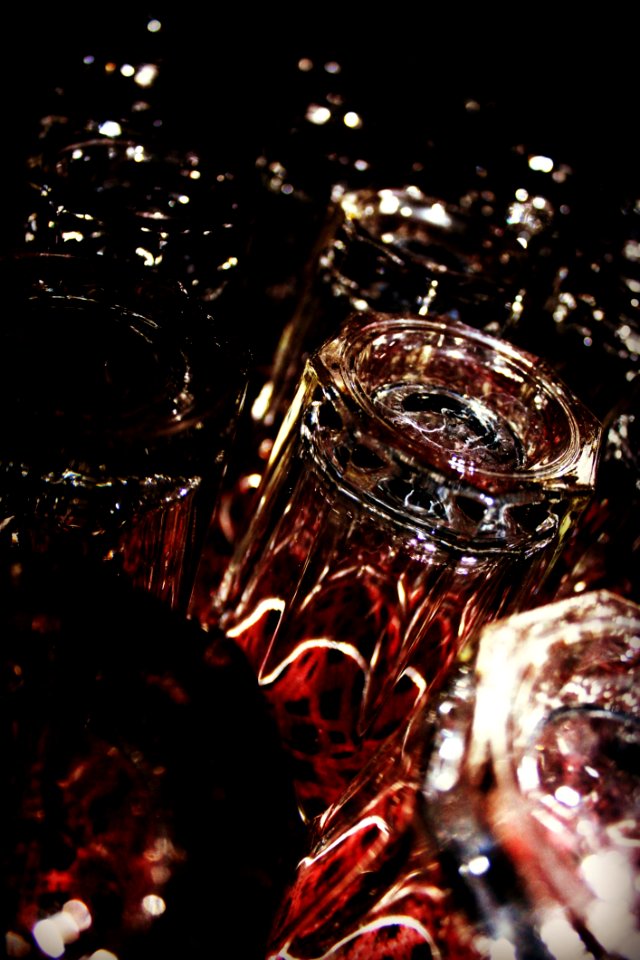 Reflection Water Glass Macro Photography