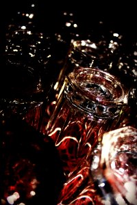 Reflection Water Glass Macro Photography photo